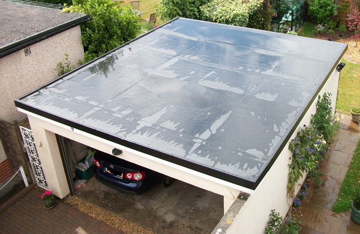 new flat garage rubber roof fitted in the fife area