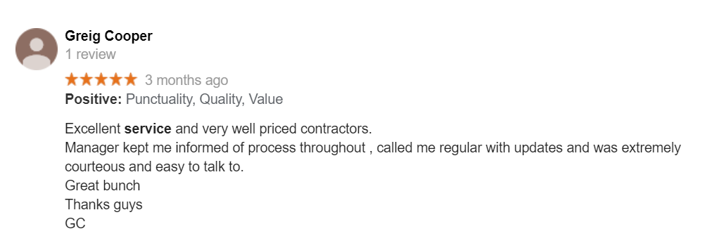 customer review for fife roofers