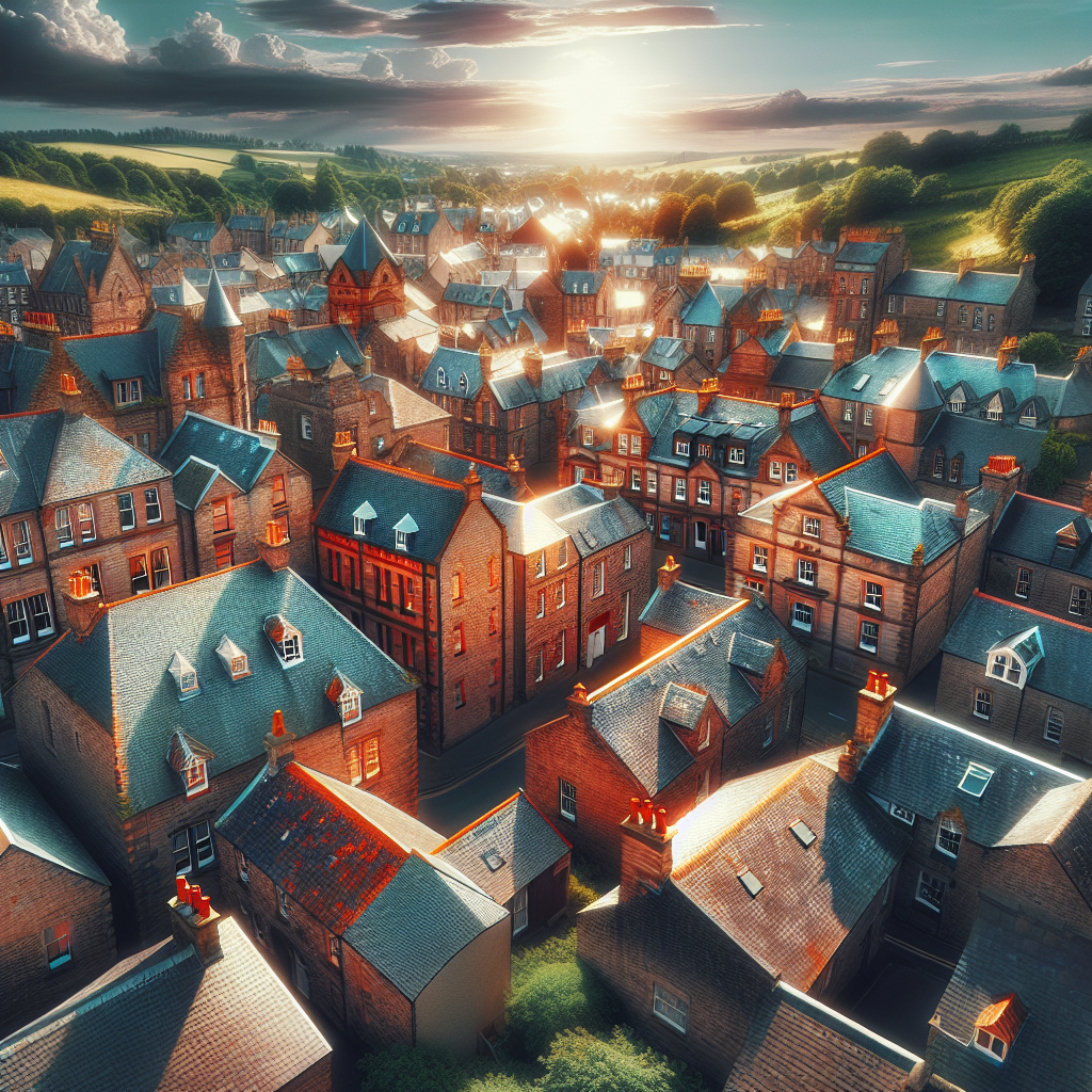 Historical building roofs in Cupar