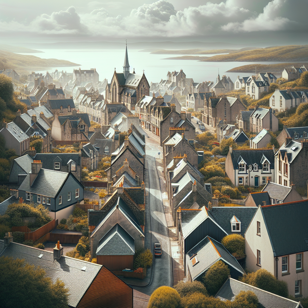 A variety of rooftops in Kinglassie