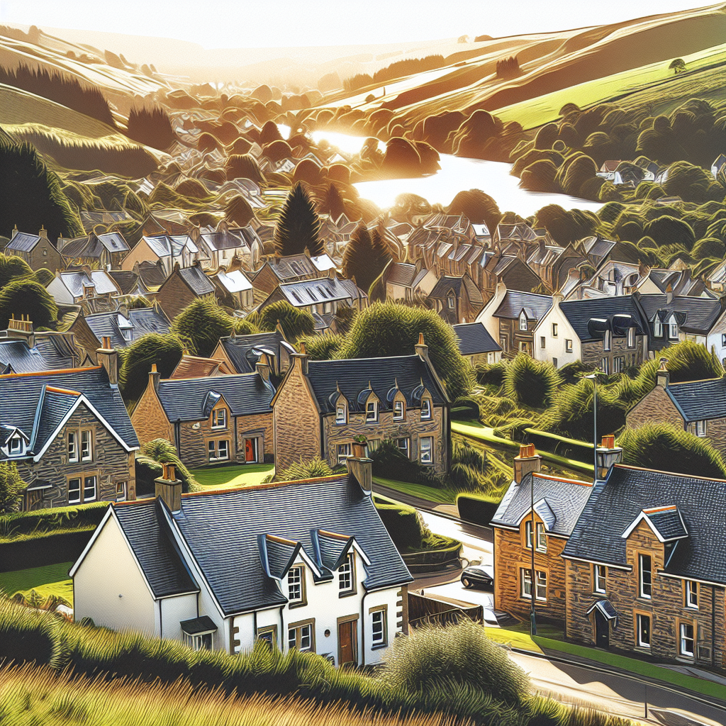 Housing rooflines in Strathmiglo