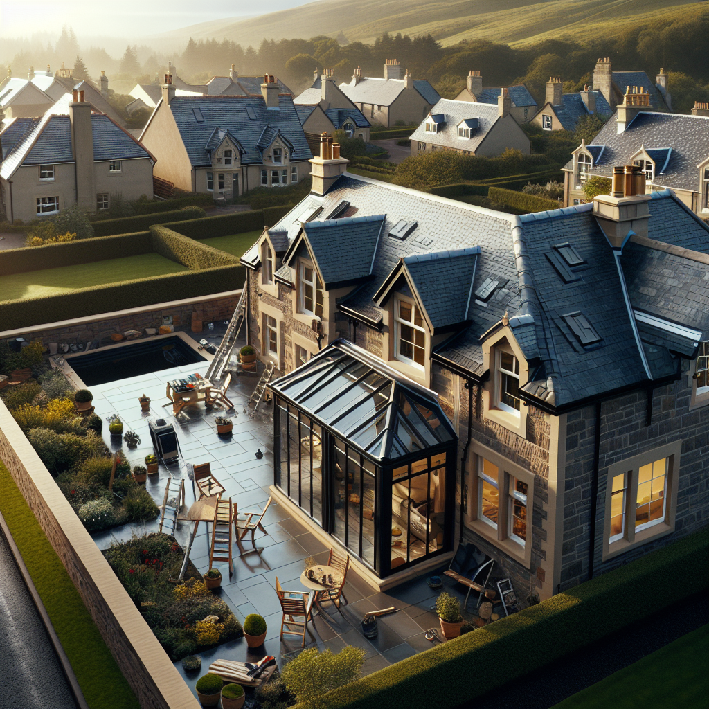A residential home in Fife with a well-maintained roof