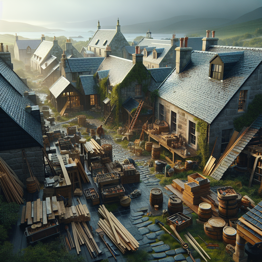 Roof showing storm damage in Fife