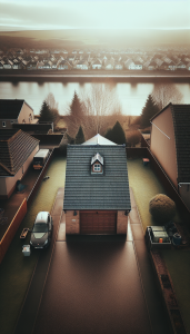 Flat garage roof showing maintenance signs in Glenrothes