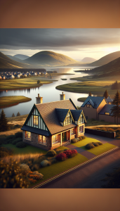 Suburban house in Lochgelly with a sloped roof