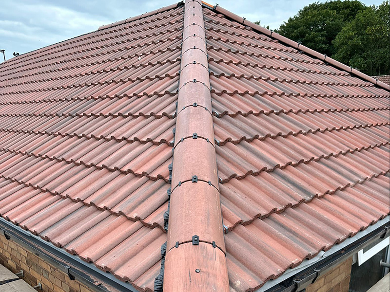 dry ridge system installed in glenrothes instead of old mortar ridge